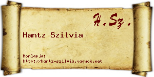 Hantz Szilvia névjegykártya