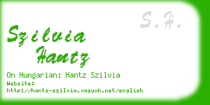 szilvia hantz business card